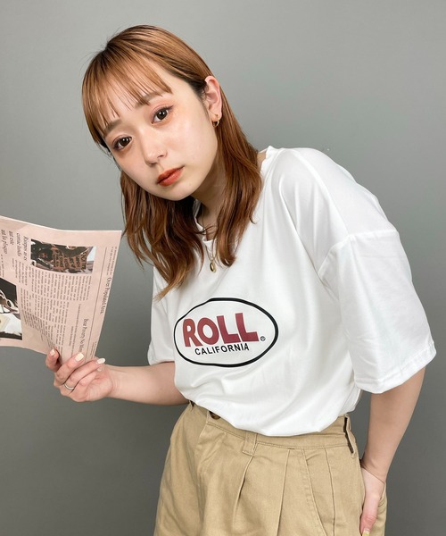 EPICKS（エピックス）の「ヴィンテージサークルロゴプリントTシャツ（Tシャツ/カットソー・レディース・ホワイト/チャコール/イエロー・MEDIUM/LARGE/X-LARGE）」の9枚目の写真