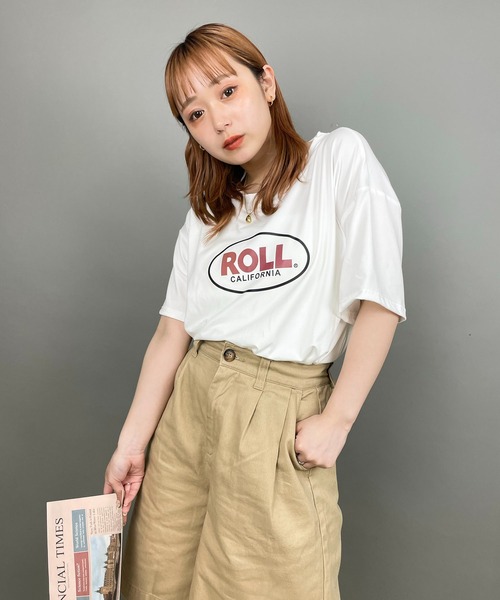 EPICKS（エピックス）の「ヴィンテージサークルロゴプリントTシャツ（Tシャツ/カットソー・レディース・ホワイト/チャコール/イエロー・MEDIUM/LARGE/X-LARGE）」の10枚目の写真