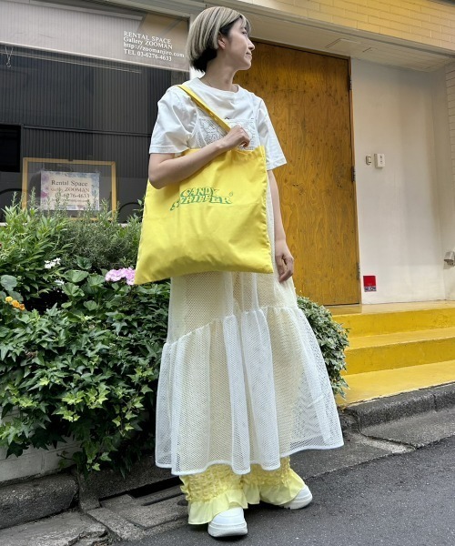 Candy Stripper（キャンディストリッパー）の「CANDY LOGO CANVAS TOTE バッグ（トートバッグ・レディース・イエロー/ピンク/グリーン/ブラック・FREE）」の7枚目の写真