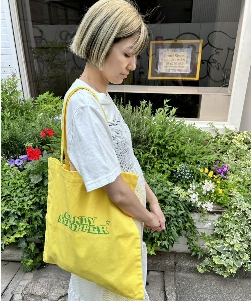 Candy Stripper（キャンディストリッパー）の「CANDY LOGO CANVAS TOTE バッグ（トートバッグ・レディース・イエロー/ピンク/グリーン/ブラック・FREE）」の17枚目の写真