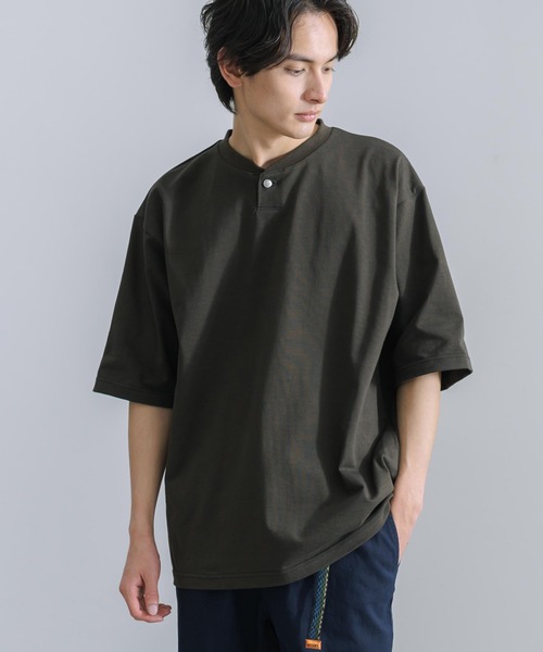 Audience(オーディエンス)の「日本製 VORTEX 8オンス ヘンリーネック テーパード 半袖Tシャツ AUD6405(Tシャツ/カットソー・メンズ・ダークブラウン/ダークグリーン/オフホワイト/ブラック・XL/M/L)」の13枚目の写真