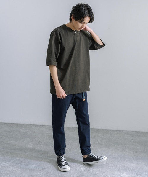 Audience(オーディエンス)の「日本製 VORTEX 8オンス ヘンリーネック テーパード 半袖Tシャツ AUD6405(Tシャツ/カットソー・メンズ・ダークブラウン/ダークグリーン/オフホワイト/ブラック・XL/M/L)」の15枚目の写真
