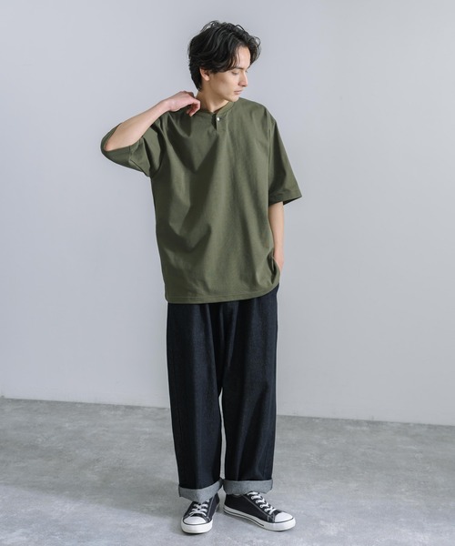 Audience(オーディエンス)の「日本製 VORTEX 8オンス ヘンリーネック テーパード 半袖Tシャツ AUD6405(Tシャツ/カットソー・メンズ・ダークブラウン/ダークグリーン/オフホワイト/ブラック・XL/M/L)」の20枚目の写真