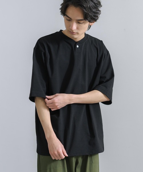 Audience(オーディエンス)の「日本製 VORTEX 8オンス ヘンリーネック テーパード 半袖Tシャツ AUD6405(Tシャツ/カットソー・メンズ・ダークブラウン/ダークグリーン/オフホワイト/ブラック・XL/M/L)」の9枚目の写真