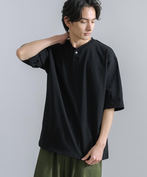 Audience(オーディエンス)の「日本製 VORTEX 8オンス ヘンリーネック テーパード 半袖Tシャツ AUD6405(Tシャツ/カットソー・メンズ・ダークブラウン/ダークグリーン/オフホワイト/ブラック・XL/M/L)」の10枚目の写真