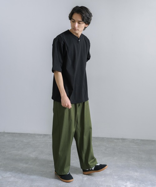 Audience(オーディエンス)の「日本製 VORTEX 8オンス ヘンリーネック テーパード 半袖Tシャツ AUD6405(Tシャツ/カットソー・メンズ・ダークブラウン/ダークグリーン/オフホワイト/ブラック・XL/M/L)」の11枚目の写真