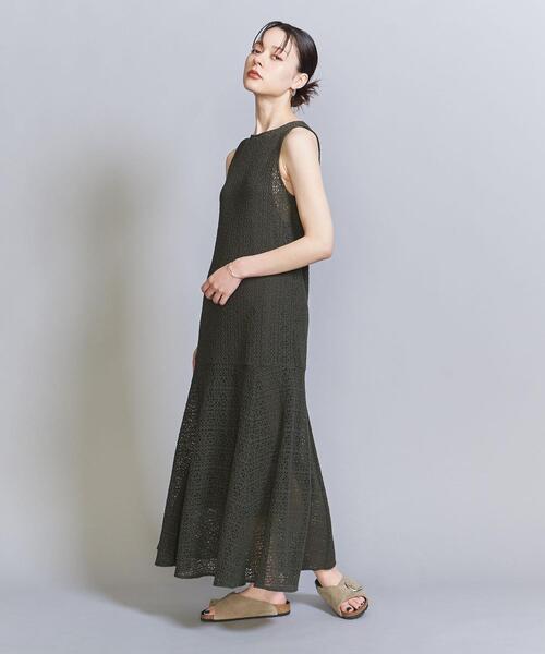 BEAUTY&YOUTH UNITED ARROWS（ビューティーアンドユースユナイテッドアローズ）の「ラッセルレース フレアワンピース（ワンピース・レディース・オリーブ/オフホワイト/ブラック・S/M）」の19枚目の写真