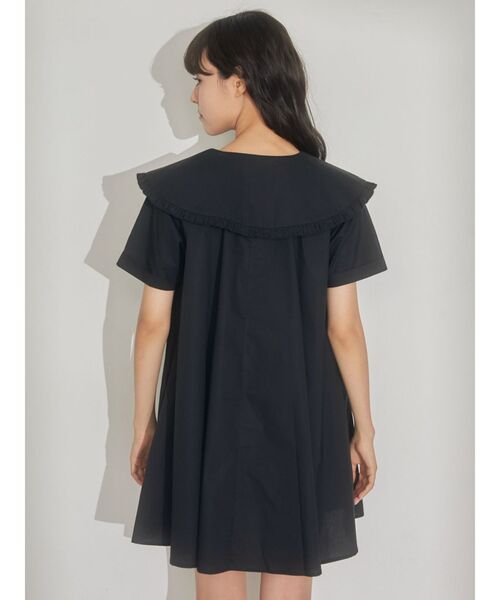 merry jenny(メリージェニー)の「Bigカラーフレアミニワンピース(ワンピース・レディース・オフホワイト/ブラック/ブルー・FREE)」の9枚目の写真