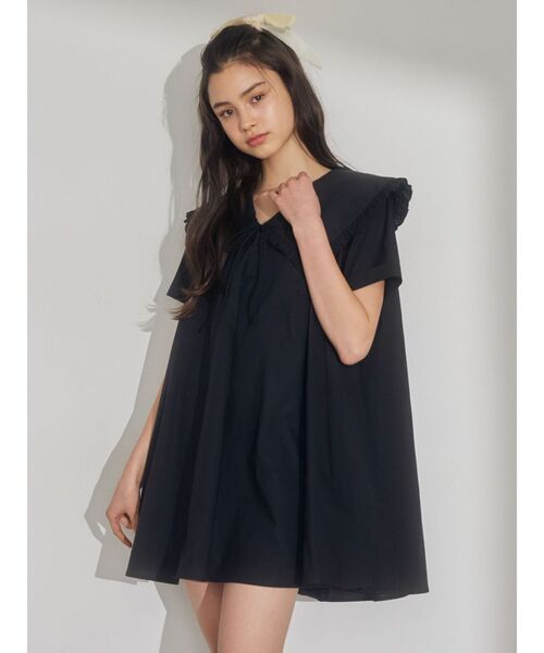 merry jenny(メリージェニー)の「Bigカラーフレアミニワンピース(ワンピース・レディース・オフホワイト/ブラック/ブルー・FREE)」の20枚目の写真