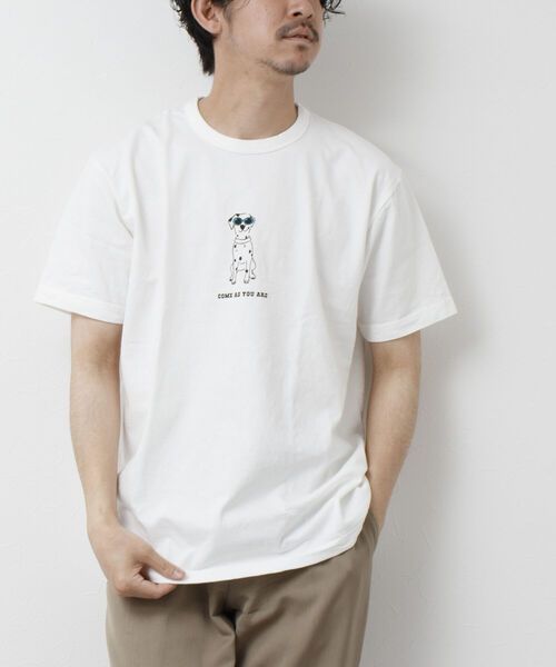 BARNS OUTFITTERS(バーンズアウトフィッターズ)の「【BARNS OUTFITTERS/バーンズアウトフィッターズ】別注プリントTシャツ come as you are(Tシャツ/カットソー・メンズ・ブラック/グレイッシュベージュ/ホワイト/ベビーピンク・M/S/L)」の7枚目の写真