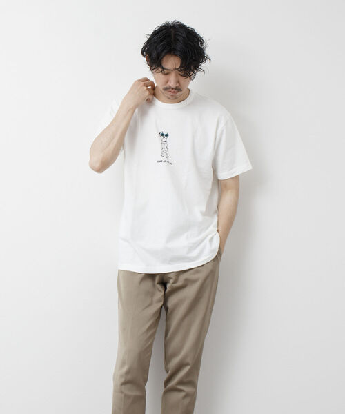 BARNS OUTFITTERS(バーンズアウトフィッターズ)の「【BARNS OUTFITTERS/バーンズアウトフィッターズ】別注プリントTシャツ come as you are(Tシャツ/カットソー・メンズ・ブラック/グレイッシュベージュ/ホワイト/ベビーピンク・M/S/L)」の8枚目の写真