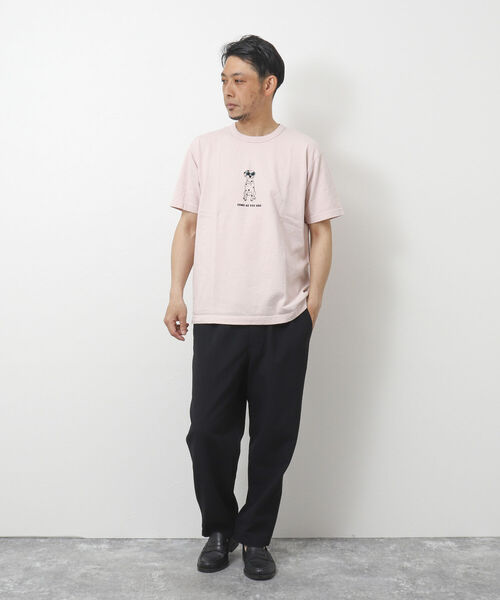 BARNS OUTFITTERS(バーンズアウトフィッターズ)の「【BARNS OUTFITTERS/バーンズアウトフィッターズ】別注プリントTシャツ come as you are(Tシャツ/カットソー・メンズ・ブラック/グレイッシュベージュ/ホワイト/ベビーピンク・M/S/L)」の17枚目の写真