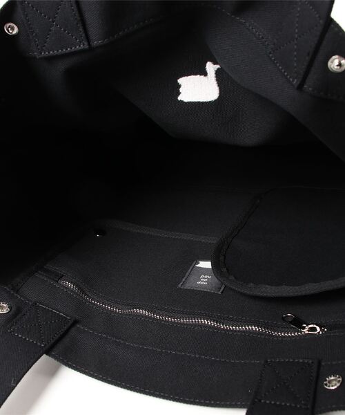 nop de nod（ノップドゥノッド）の「klud 16oz トートL（トートバッグ・レディース・グレー/ブラック/オートミール・8）」の4枚目の写真