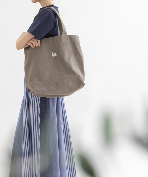 nop de nod（ノップドゥノッド）の「klud 16oz トートL（トートバッグ・レディース・グレー/ブラック/オートミール・8）」の18枚目の写真