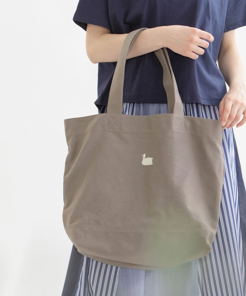 nop de nod（ノップドゥノッド）の「klud 16oz トートL（トートバッグ・レディース・グレー/ブラック/オートミール・8）」の15枚目の写真