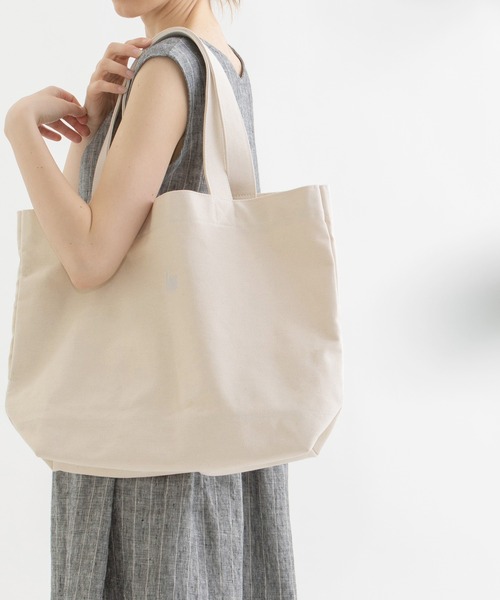 nop de nod（ノップドゥノッド）の「klud 16oz トートL（トートバッグ・レディース・グレー/ブラック/オートミール・8）」の13枚目の写真