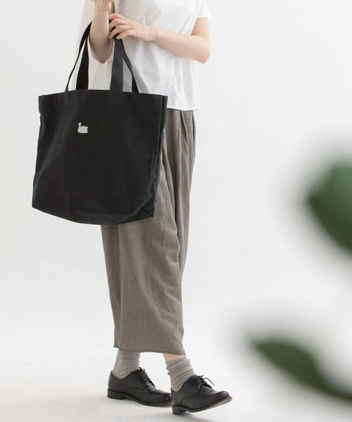 nop de nod（ノップドゥノッド）の「klud 16oz トートL（トートバッグ・レディース・グレー/ブラック/オートミール・8）」の21枚目の写真