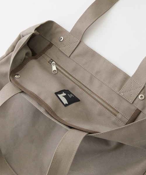 nop de nod（ノップドゥノッド）の「klud 16oz トートL（トートバッグ・レディース・グレー/ブラック/オートミール・8）」の19枚目の写真