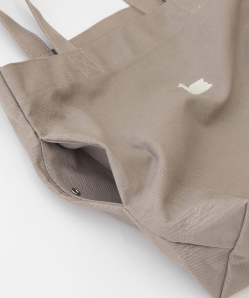 nop de nod（ノップドゥノッド）の「klud 16oz トートL（トートバッグ・レディース・グレー/ブラック/オートミール・8）」の9枚目の写真