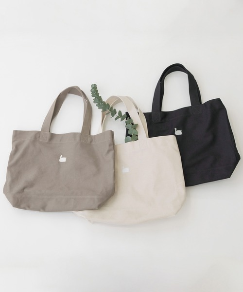 nop de nod（ノップドゥノッド）の「klud 16oz トートL（トートバッグ・レディース・グレー/ブラック/オートミール・8）」の14枚目の写真