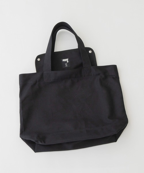 nop de nod（ノップドゥノッド）の「klud 16oz トートL（トートバッグ・レディース・グレー/ブラック/オートミール・8）」の12枚目の写真