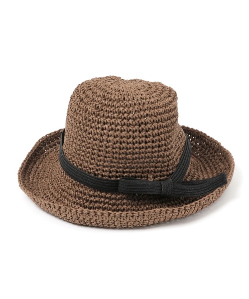 studio CLIP（スタディオクリップ）の「畳めるペーパーハット（ハット・レディース・キャメル/ライトグレー/ブラウン/ナチュラル・FREE）」の3枚目の写真