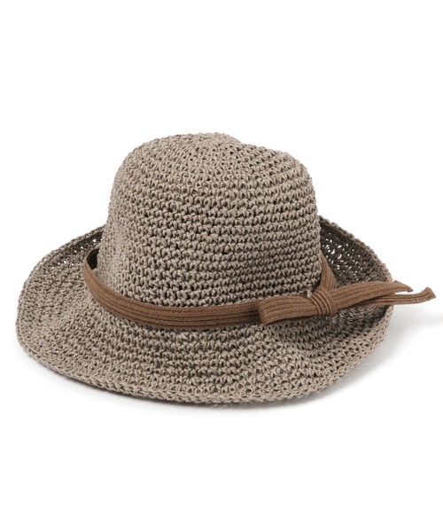 studio CLIP（スタディオクリップ）の「畳めるペーパーハット（ハット・レディース・キャメル/ライトグレー/ブラウン/ナチュラル・FREE）」の2枚目の写真