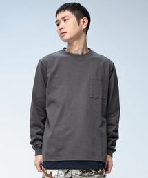 Goodwear グッドウェア ロング Tシャツ ポケット付き ヘヴィーウエイト 2W7-8518