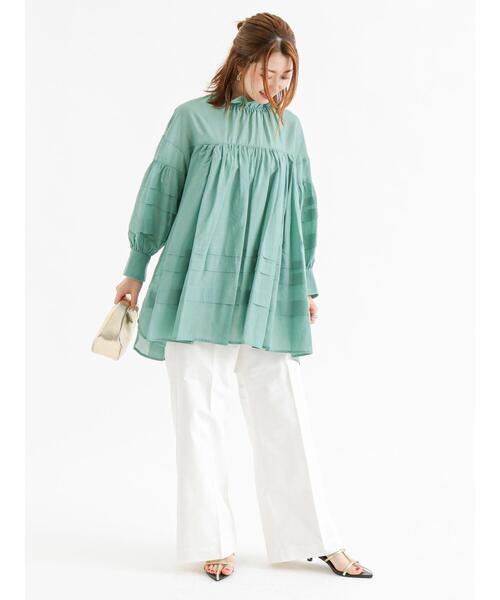 Te chichi（テチチ）の「タックギャザーボリュームブラウス（シャツ/ブラウス・レディース・グリーン/ブラック/オフホワイト・ﾌﾘ-）」の19枚目の写真