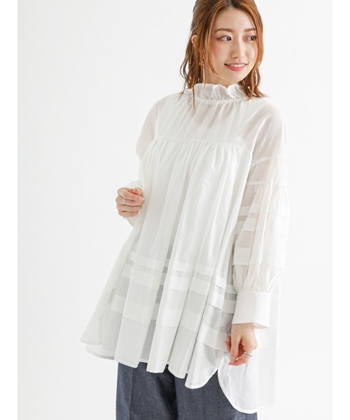 Te chichi（テチチ）の「タックギャザーボリュームブラウス（シャツ/ブラウス・レディース・グリーン/ブラック/オフホワイト・ﾌﾘ-）」の11枚目の写真