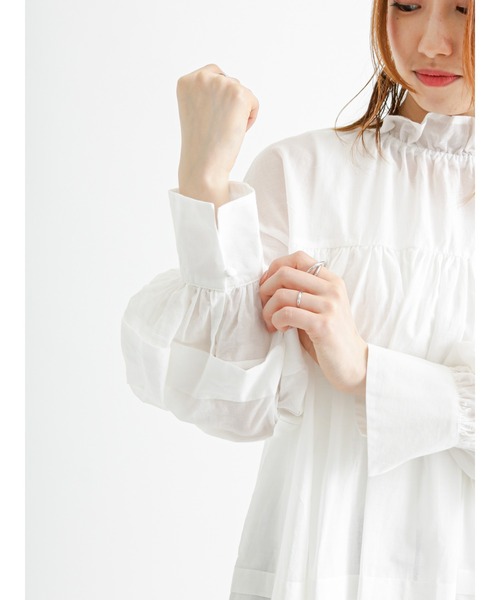 Te chichi（テチチ）の「タックギャザーボリュームブラウス（シャツ/ブラウス・レディース・グリーン/ブラック/オフホワイト・ﾌﾘ-）」の16枚目の写真