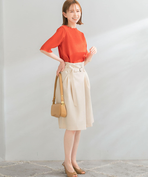 URBAN RESEARCH ROSSO WOMEN(アーバンリサーチ ロッソ)の「ボートネックシアープリーツプルオーバー(Tシャツ/カットソー・レディース・ホワイト/ブラック/レッド系その他・FREE)」の13枚目の写真