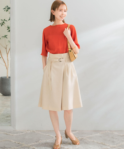 URBAN RESEARCH ROSSO WOMEN(アーバンリサーチ ロッソ)の「ボートネックシアープリーツプルオーバー(Tシャツ/カットソー・レディース・ホワイト/ブラック/レッド系その他・FREE)」の14枚目の写真