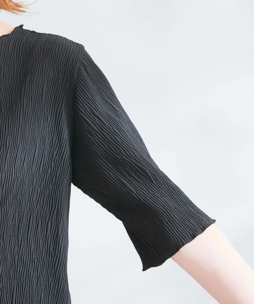 URBAN RESEARCH ROSSO WOMEN(アーバンリサーチ ロッソ)の「ボートネックシアープリーツプルオーバー(Tシャツ/カットソー・レディース・ホワイト/ブラック/レッド系その他・FREE)」の20枚目の写真