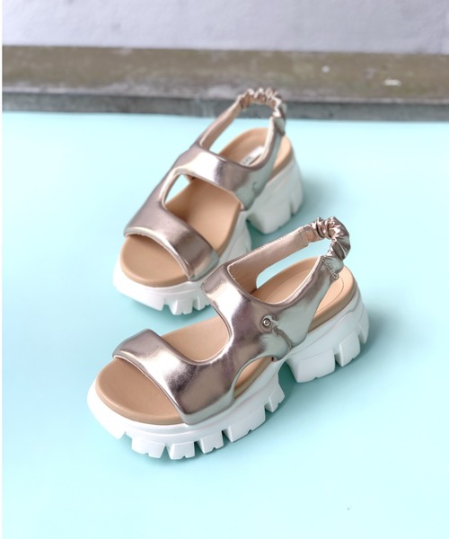 【セール】【R&E】パデッドタンクソールサンダル（サンダル）｜R&E（アールアンドイー） 5,517円