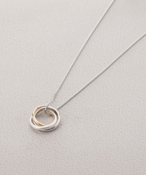 tk.TAKEO KIKUCHI（ティーケータケオキクチ）の「◆3WAYトリプルリングネックレス（ネックレス・メンズ・シルバー/シルバー系1/シルバー系・13）」の3枚目の写真