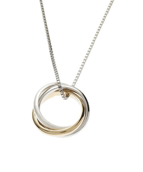 tk.TAKEO KIKUCHI（ティーケータケオキクチ）の「◆3WAYトリプルリングネックレス（ネックレス・メンズ・シルバー/シルバー系1/シルバー系・13）」の6枚目の写真