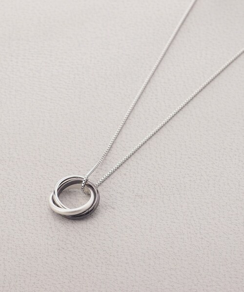 tk.TAKEO KIKUCHI（ティーケータケオキクチ）の「◆3WAYトリプルリングネックレス（ネックレス・メンズ・シルバー/シルバー系1/シルバー系・13）」の9枚目の写真
