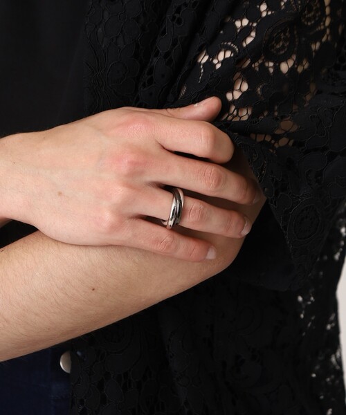 tk.TAKEO KIKUCHI（ティーケータケオキクチ）の「◆3WAYトリプルリングネックレス（ネックレス・メンズ・シルバー/シルバー系1/シルバー系・13）」の20枚目の写真