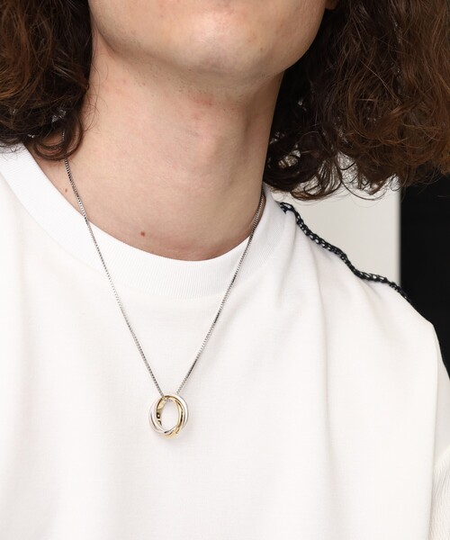 tk.TAKEO KIKUCHI（ティーケータケオキクチ）の「◆3WAYトリプルリングネックレス（ネックレス・メンズ・シルバー/シルバー系1/シルバー系・13）」の17枚目の写真