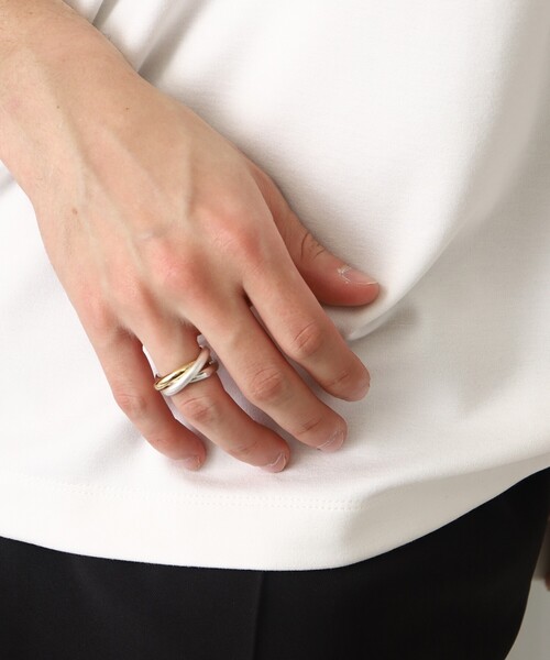 tk.TAKEO KIKUCHI（ティーケータケオキクチ）の「◆3WAYトリプルリングネックレス（ネックレス・メンズ・シルバー/シルバー系1/シルバー系・13）」の14枚目の写真