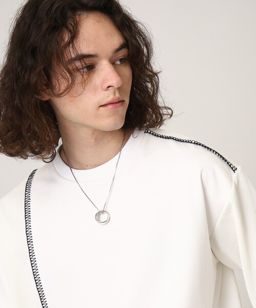 tk.TAKEO KIKUCHI（ティーケータケオキクチ）の「◆3WAYトリプルリングネックレス（ネックレス・メンズ・シルバー/シルバー系1/シルバー系・13）」の12枚目の写真