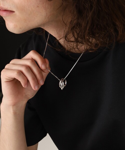 tk.TAKEO KIKUCHI（ティーケータケオキクチ）の「◆3WAYトリプルリングネックレス（ネックレス・メンズ・シルバー/シルバー系1/シルバー系・13）」の11枚目の写真