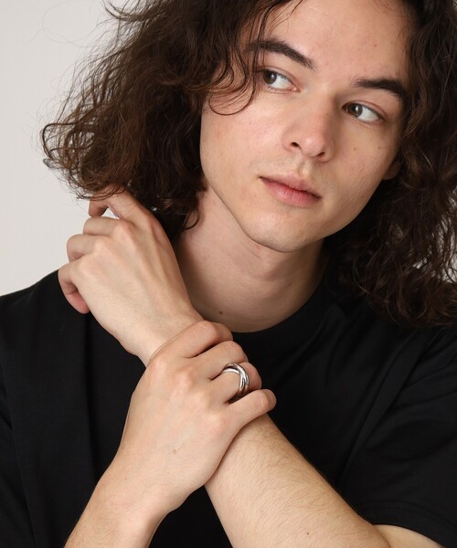 tk.TAKEO KIKUCHI（ティーケータケオキクチ）の「◆3WAYトリプルリングネックレス（ネックレス・メンズ・シルバー/シルバー系1/シルバー系・13）」の10枚目の写真