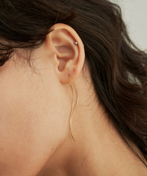 Aunt Marie's（アントマリーズ）の「ウェーブラインロングピアス / ツイストピアス（ピアス（両耳用）・レディース・シルバー/ゴールド・FREE）」の12枚目の写真