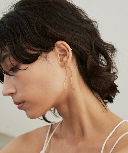 Aunt Marie's（アントマリーズ）の「ウェーブラインロングピアス / ツイストピアス（ピアス（両耳用）・レディース・シルバー/ゴールド・FREE）」の13枚目の写真