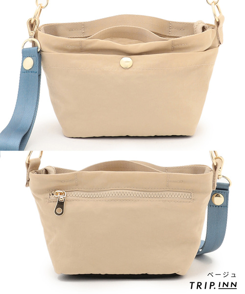 cross marche(クロスマルシェ)の「【TRIP.INN】2WAYポケット横型ショルダーバッグ S(ショルダーバッグ・レディース・ベージュ/ブラック/ピンク/アイボリー・フリー)」の20枚目の写真