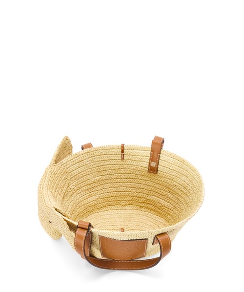 LOEWE（ロエベ）の「エレファント バスケットバッグ スモール（ラフィア＆カーフ）（トートバッグ・レディース・タン・ONE SIZE）」の3枚目の写真