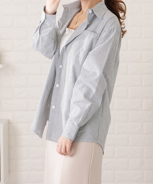 Lace Ladies(レースレディース)の「オーバーサイズドロップショルダーシャツ(シャツ/ブラウス・レディース・ブラック/ブルー/ミント・FREE/S)」の7枚目の写真