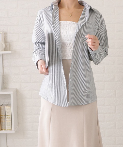 Lace Ladies(レースレディース)の「オーバーサイズドロップショルダーシャツ(シャツ/ブラウス・レディース・ブラック/ブルー/ミント・FREE/S)」の17枚目の写真